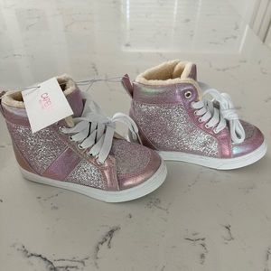 COPY - Capelli New York girls iridescent faux fur lined high top sneaker. Size …